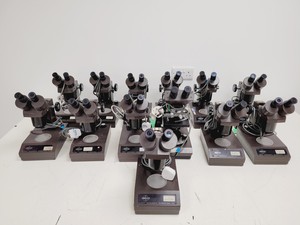 Thumbnail image of Job Lot of 13 Swift Stereo Eighty Stereo Zoom Laboratory Microscopes Lab