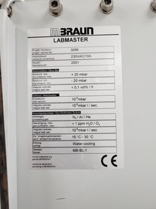 Thumbnail image of MBraun Labmaster 130 Laboratory Glove Box Lab