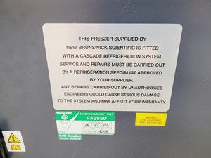 Thumbnail image of New Brunswick  U535 -86 Ultra Low Temperature Freezer & CO2 Backup Unit Lab