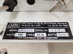 Thumbnail image of LEEC Research CO2 Laboratory Incubator  Model - GA2000 Lab
