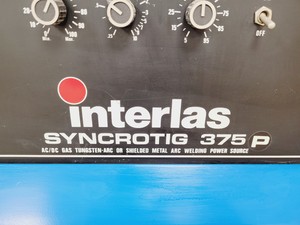 Thumbnail image of Interlas Syncrotig 375 AC/DC Gas Tungsten-Arc/Shielded Metal Arc TIG Welder