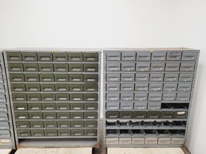 Thumbnail image of 3 x Sets of NC Brown Metal Drawer Component Small Parts Storage Units