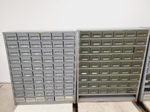 Thumbnail image of 3 x Sets of NC Brown Metal Drawer Component Small Parts Storage Units