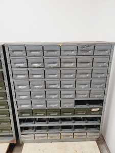 Thumbnail image of 3 x Sets of NC Brown Metal Drawer Component Small Parts Storage Units