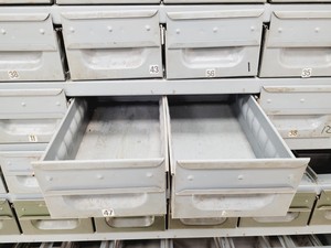 Thumbnail image of 3 x Sets of NC Brown Metal Drawer Component Small Parts Storage Units