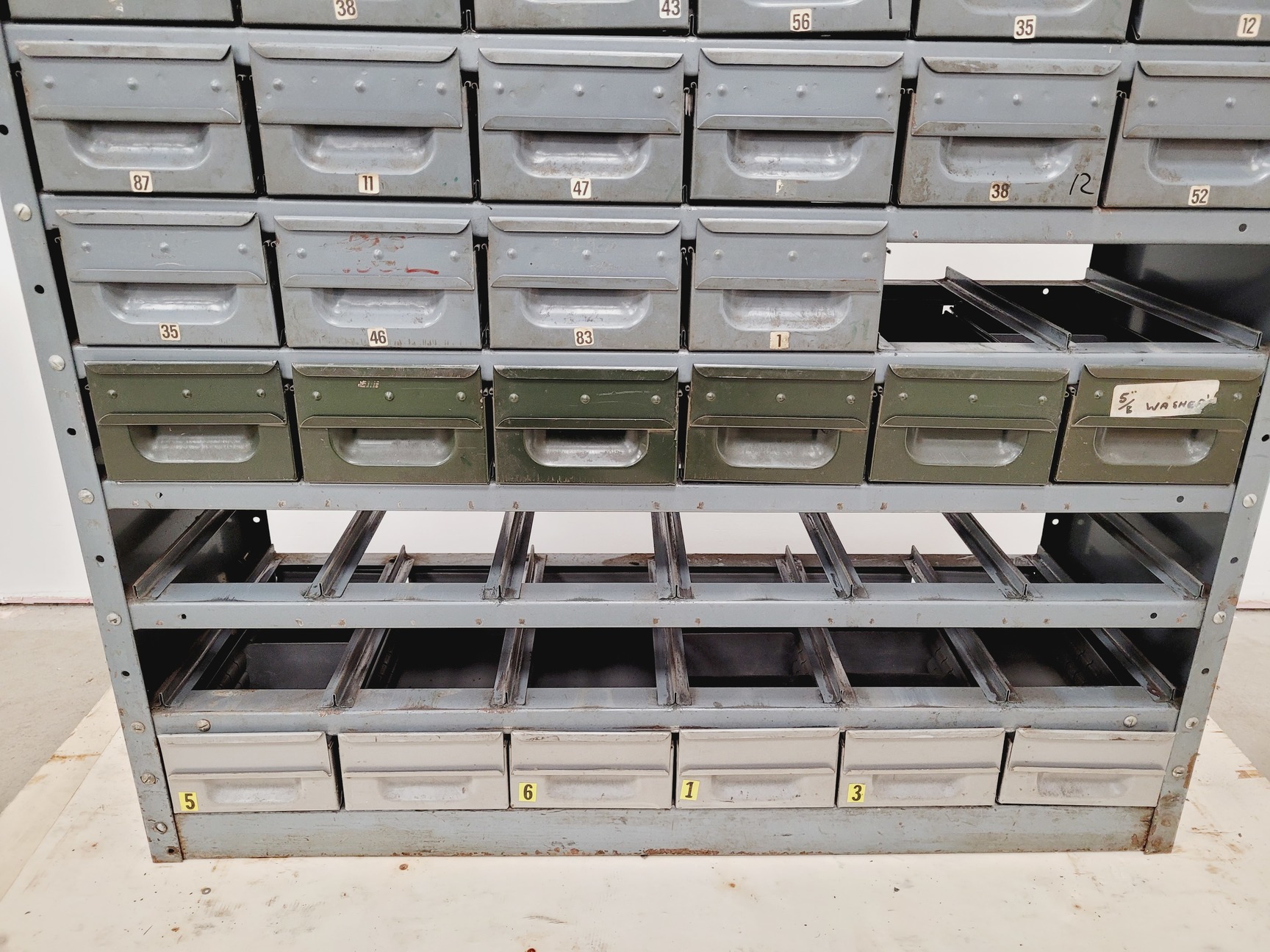 Image of 3 x Sets of NC Brown Metal Drawer Component Small Parts Storage Units