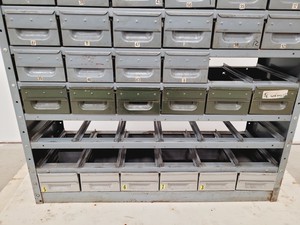 Thumbnail image of 3 x Sets of NC Brown Metal Drawer Component Small Parts Storage Units