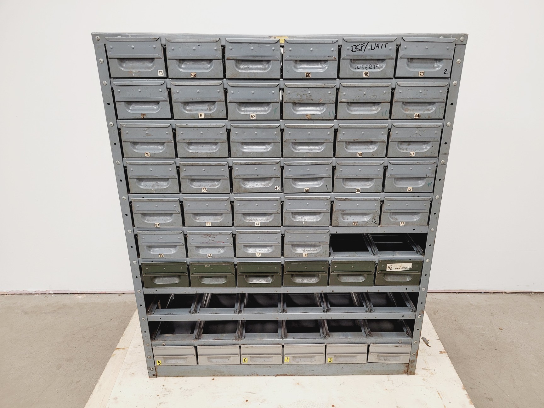 Image of 3 x Sets of NC Brown Metal Drawer Component Small Parts Storage Units