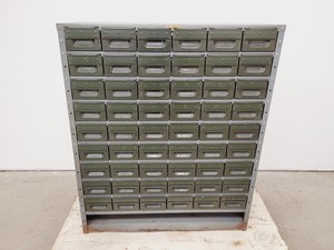 Thumbnail image of 3 x Sets of NC Brown Metal Drawer Component Small Parts Storage Units
