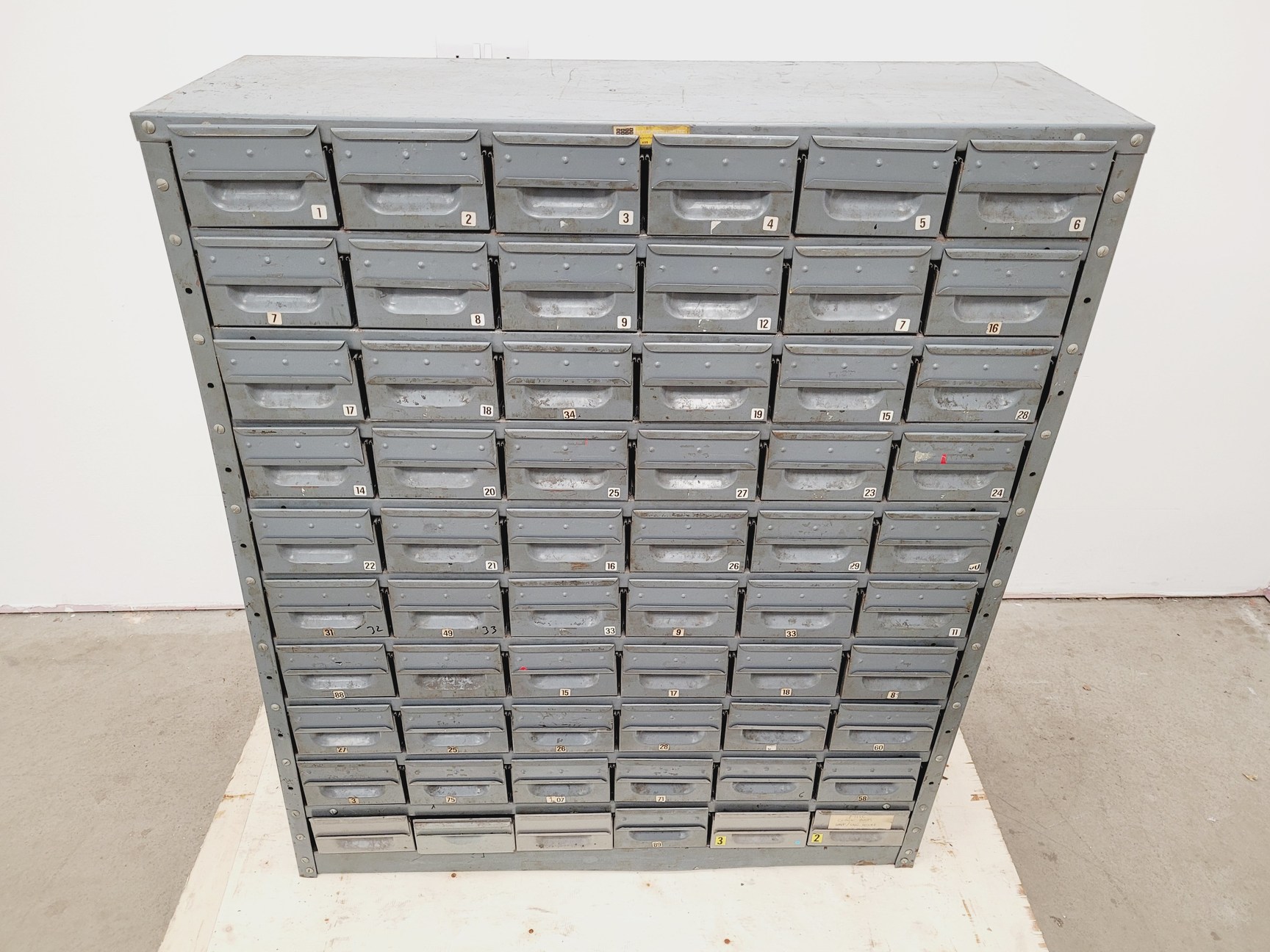 Image of 3 x Sets of NC Brown Metal Drawer Component Small Parts Storage Units