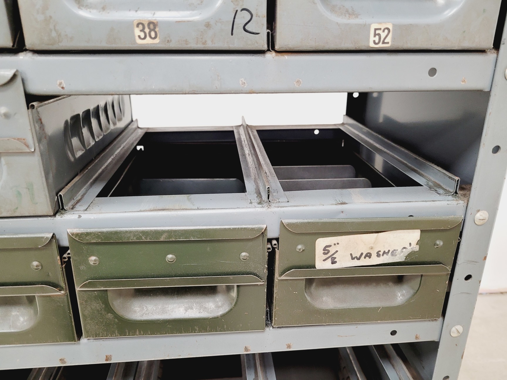 Image of 3 x Sets of NC Brown Metal Drawer Component Small Parts Storage Units