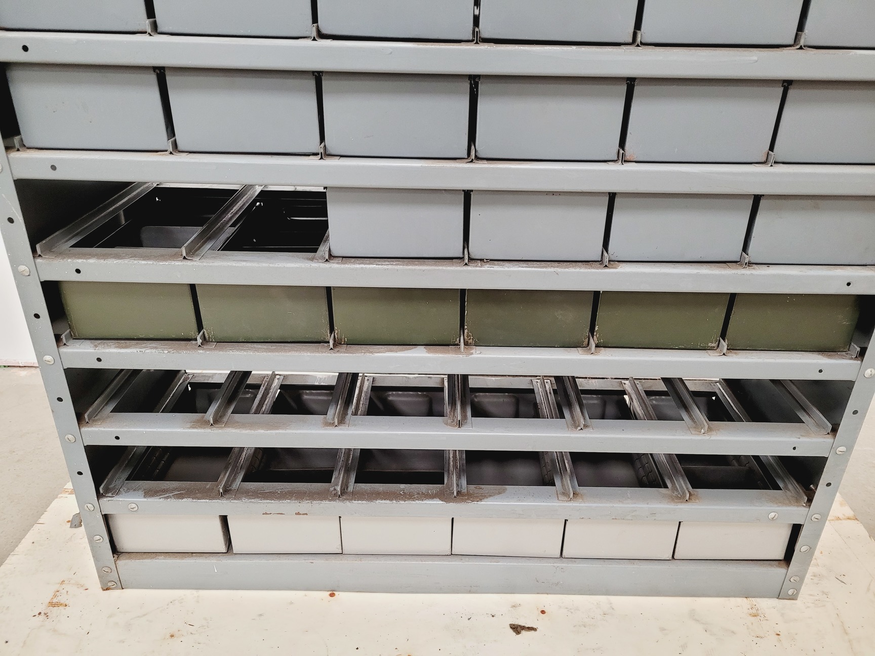 Image of 3 x Sets of NC Brown Metal Drawer Component Small Parts Storage Units
