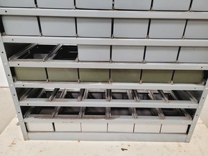 Thumbnail image of 3 x Sets of NC Brown Metal Drawer Component Small Parts Storage Units
