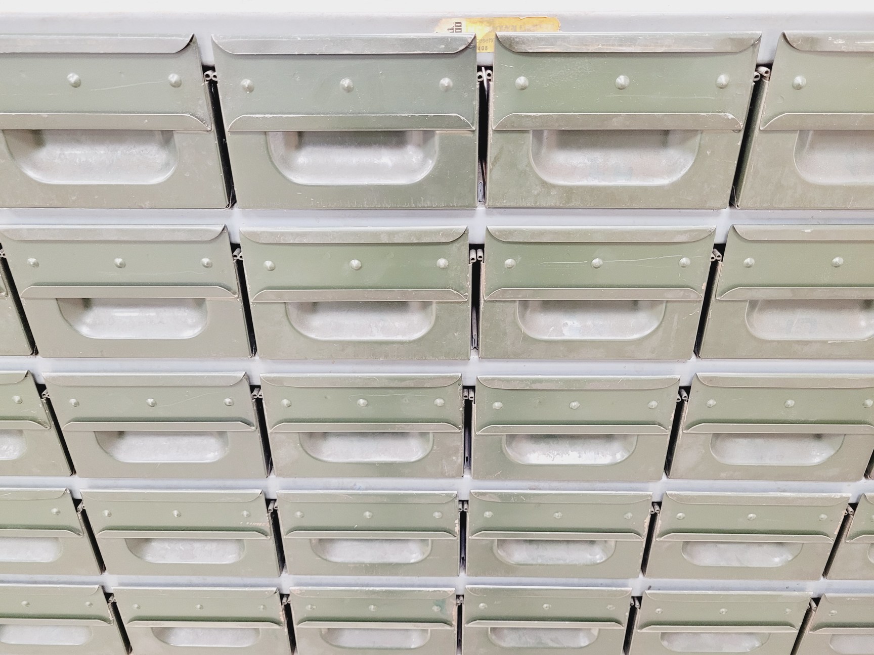 Image of 3 x Sets of NC Brown Metal Drawer Component Small Parts Storage Units