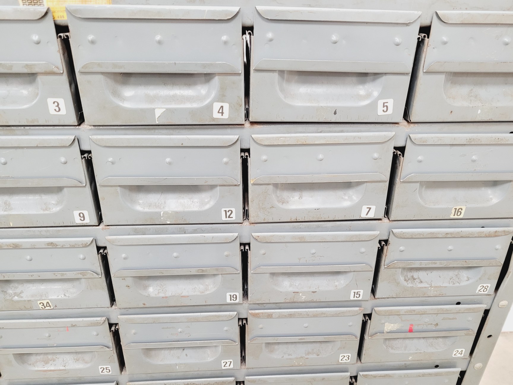 Image of 3 x Sets of NC Brown Metal Drawer Component Small Parts Storage Units