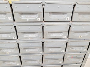 Thumbnail image of 3 x Sets of NC Brown Metal Drawer Component Small Parts Storage Units