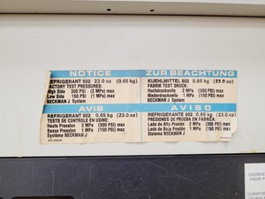 Thumbnail image of Beckman Centrifuge  Model - J2-21 with JA-10 10000rpm Rotor Lab