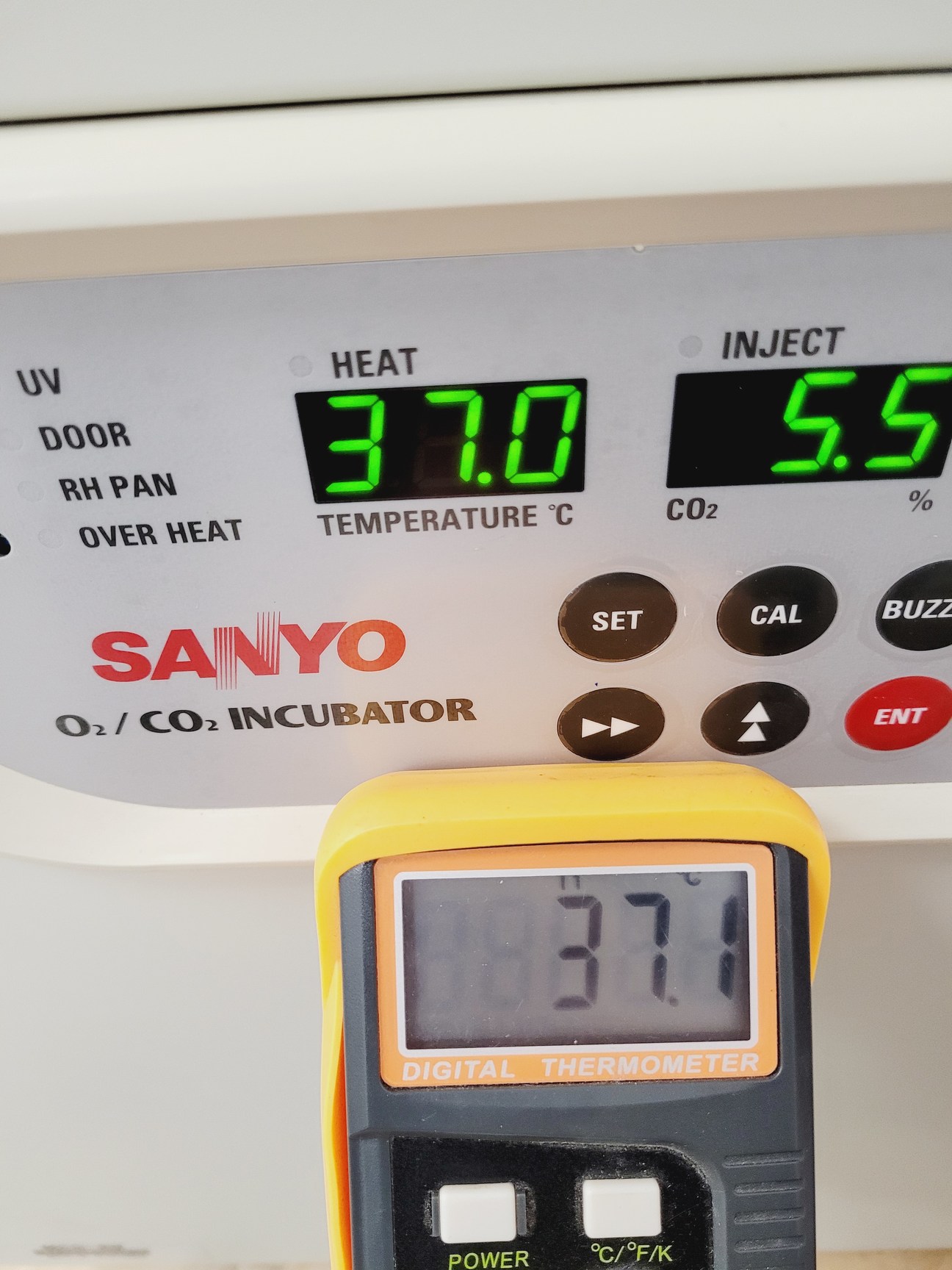 Image of Sanyo O2/CO2 Laboratory Incubator  Model - MCO-5M Lab