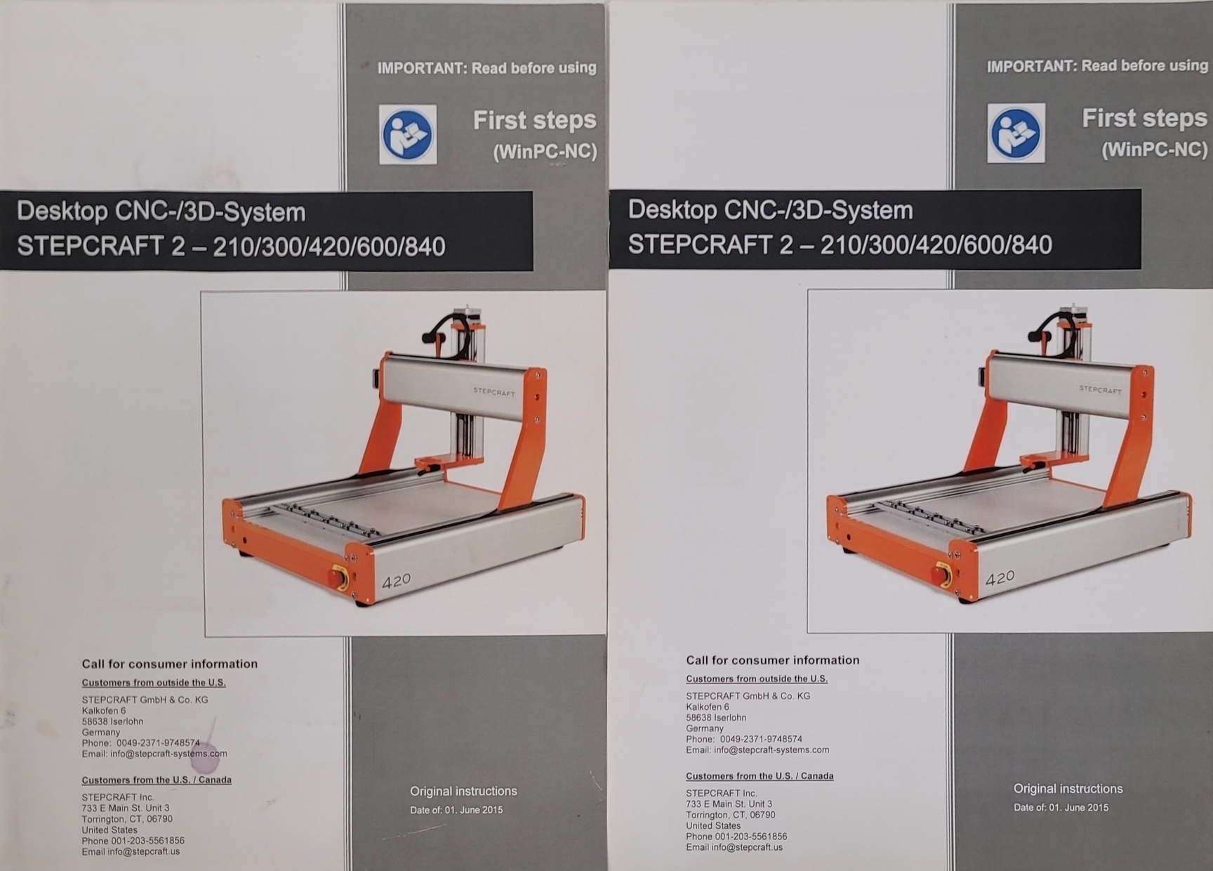 Image of Stepcraft 210 Model: 53451 Desktop CNC Router Machine 3D System & Accessories