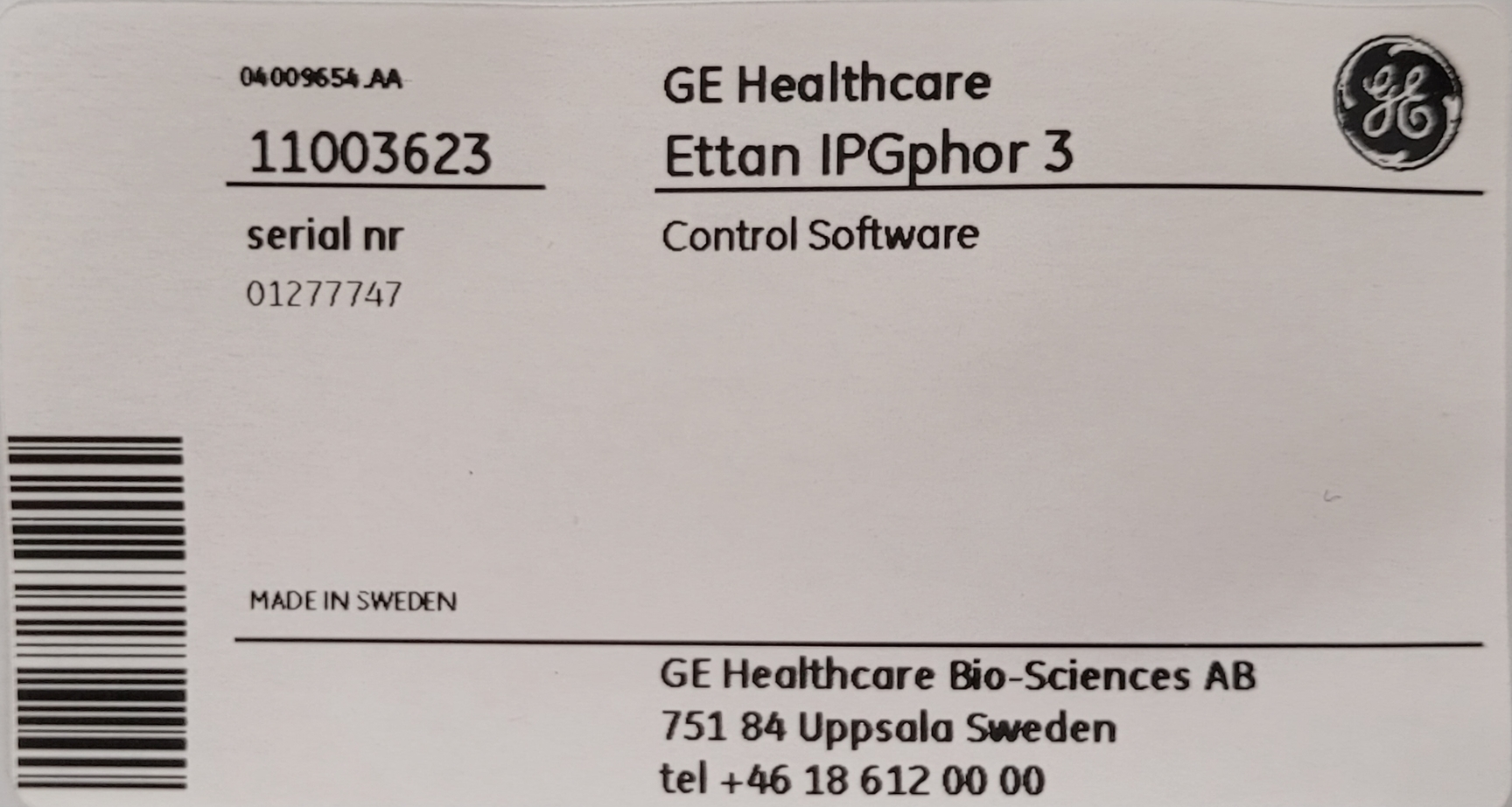 Image of GE Healthcare Ettan IPGphor 3 Isoelectric Focusing System IEF with Software Lab