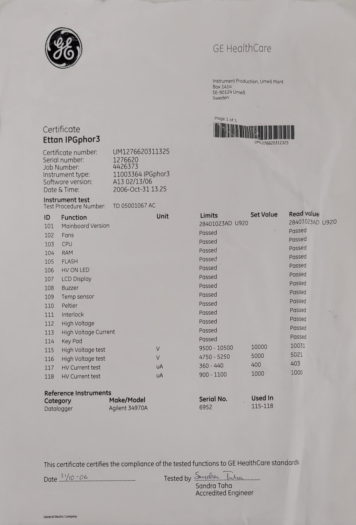 Image of GE Healthcare Ettan IPGphor 3 Isoelectric Focusing System IEF with Software Lab