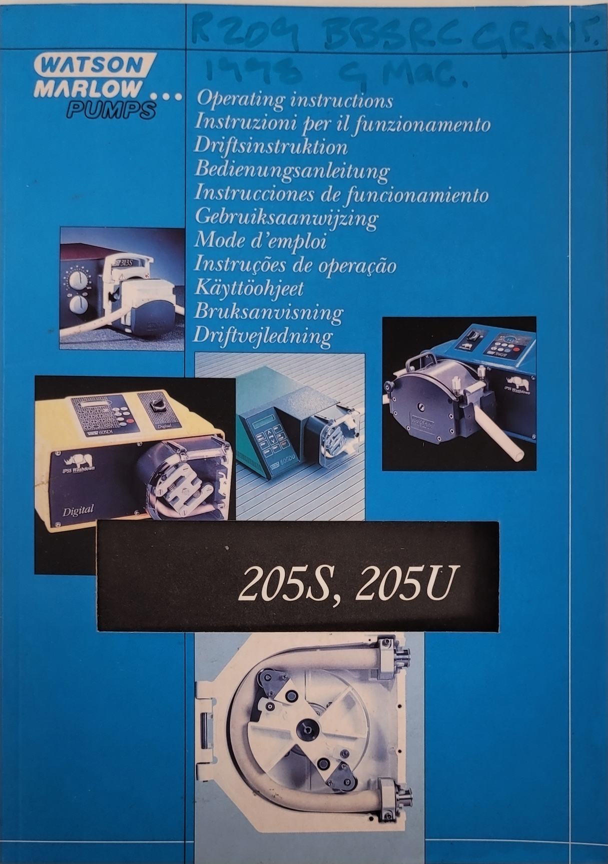 Image of Watson Marlow 505S Peristaltic Pump &  Manual Drive 220 RPM with Manuals Lab