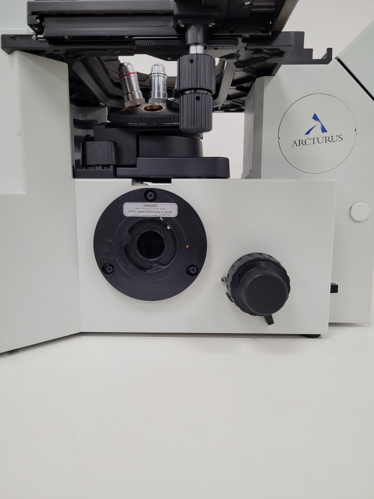 Image of Olympus IX50 Arcturus Inverted Microscope Body with 3 x Objectives & No Head