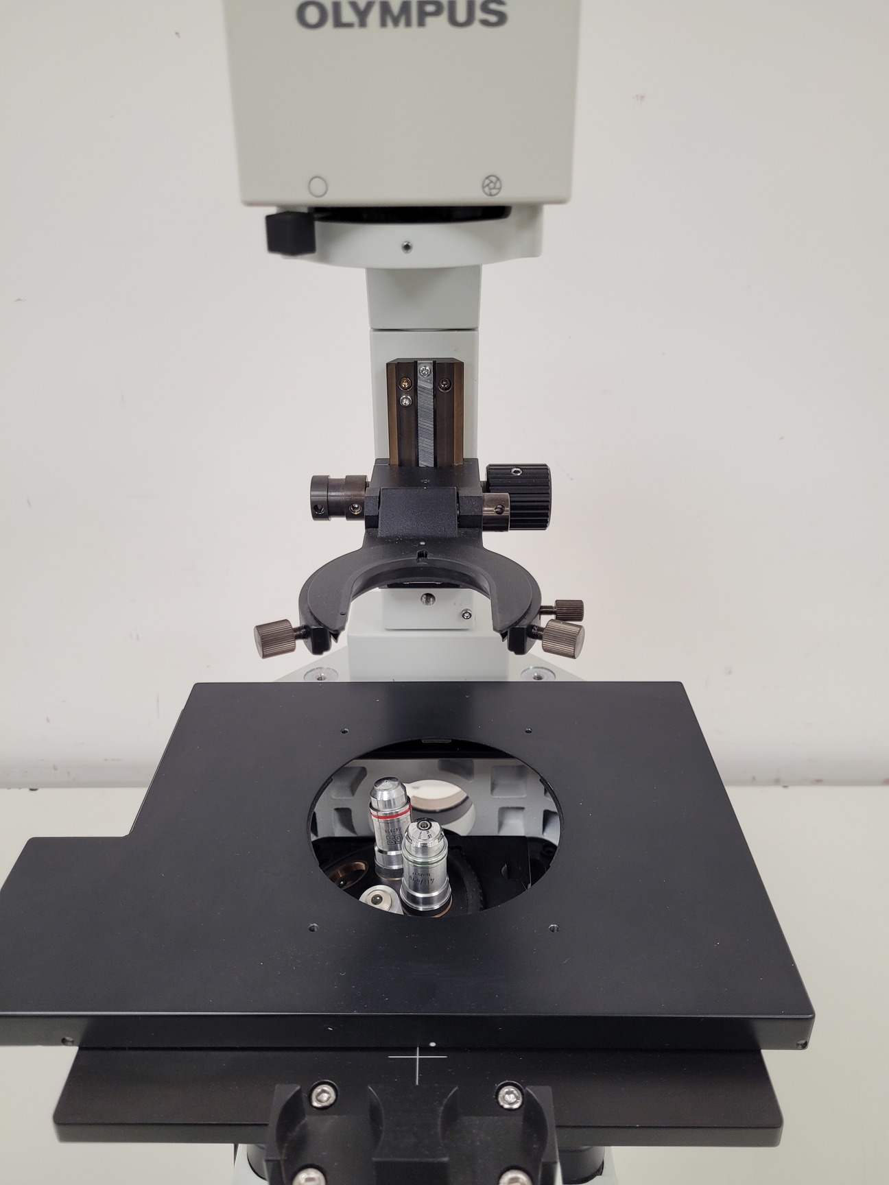 Image of Olympus IX50 Arcturus Inverted Microscope Body with 3 x Objectives & No Head