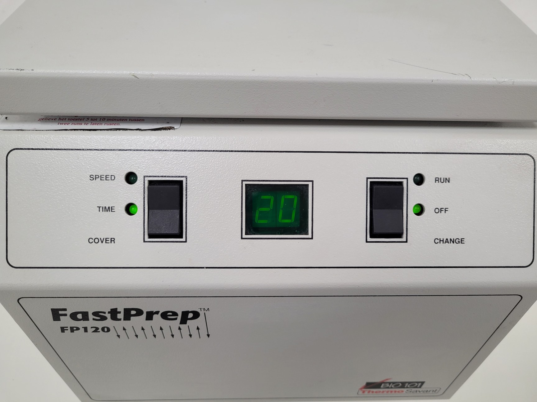 Image of Thermo Savant FastPrep FP120 Cell Disruption System  Model: FP120A-230 Lab