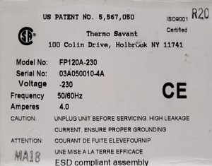 Thumbnail image of Thermo Savant FastPrep FP120 Cell Disruption System  Model: FP120A-230 Lab