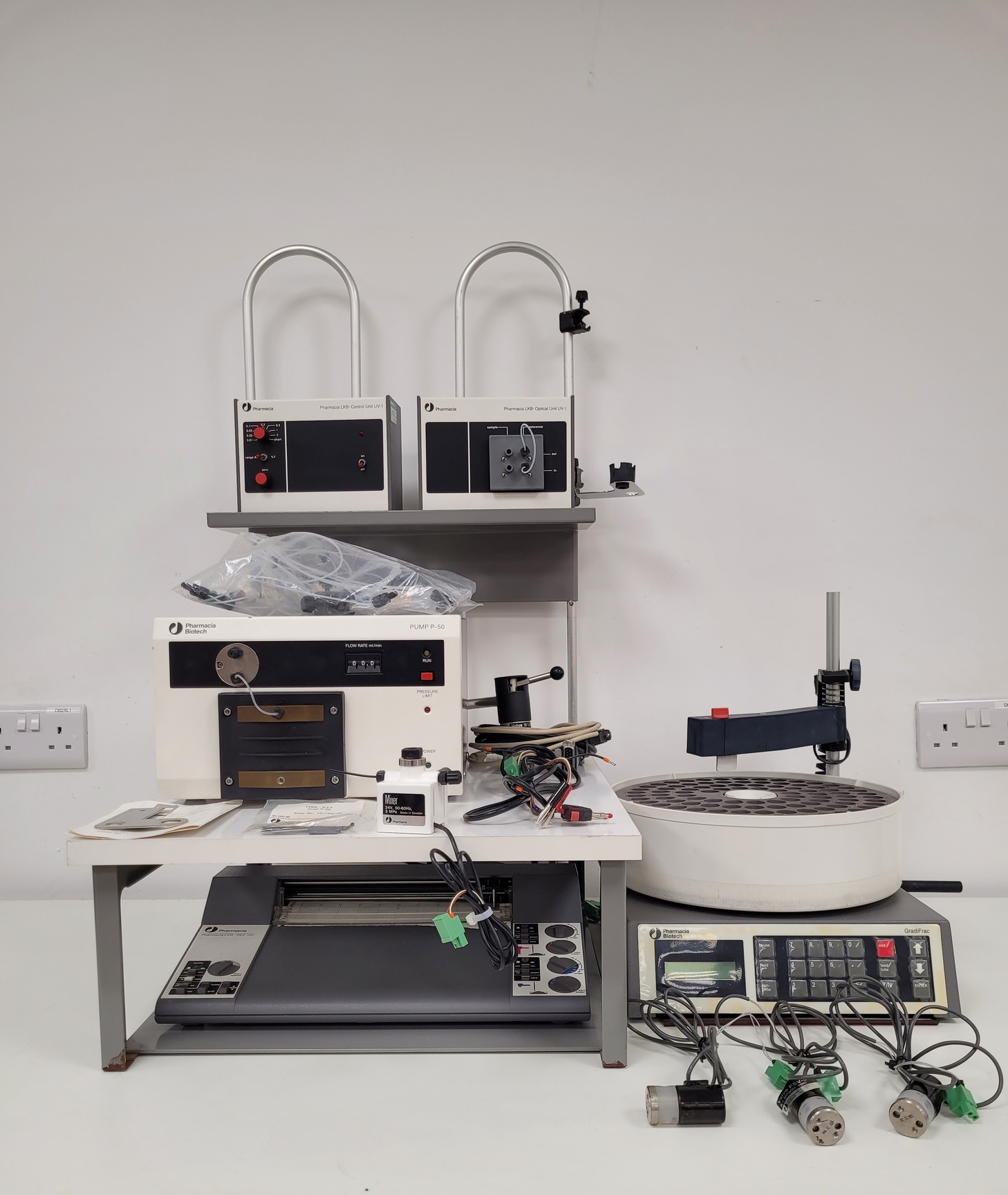 Image of Pharmacia Biotech Chromatography System - P-50 Pump, REC 102, GradiFrac V1.2 