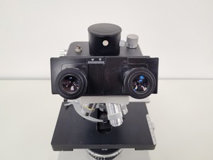 Thumbnail image of Leitz Wetzlar Dialux 20 Trinocular Microscope with 4 x  NPL Fluotar Objectives 