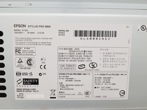 Thumbnail image of Epson Stylus Pro 9800  Model - K132A Large Format Printer Spares/Repairs