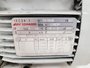 Thumbnail image of Edwards 7 Rotary Vane Vacuum Pump  Model - E2M0.7 Lab