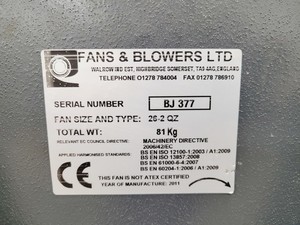 Thumbnail image of Fans & Blowers 26-2 QZ Industrial Extraction Fan