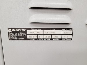 Thumbnail image of Carbolite Laboratory Furnace  Model - VCF 12/23 Lab 