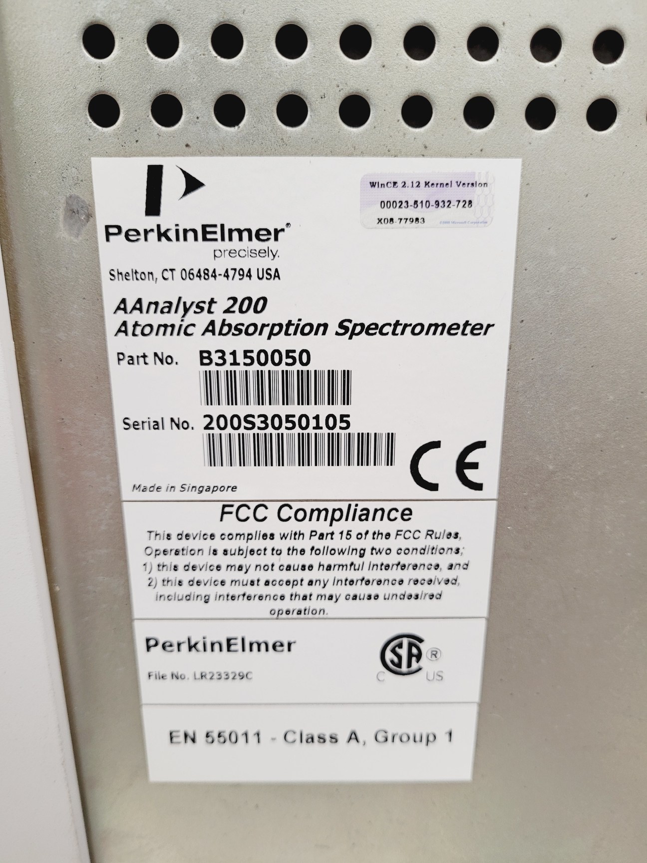 Image of Perkin Elmer AAnalyst 200 Atomic Absorption Spectrometer with Accessories Lab