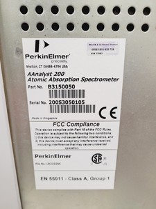 Thumbnail image of Perkin Elmer AAnalyst 200 Atomic Absorption Spectrometer with Accessories Lab