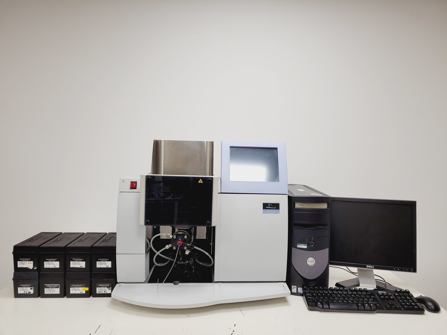 Image of Perkin Elmer AAnalyst 200 Atomic Absorption Spectrometer with Accessories Lab