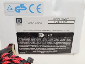 Thumbnail image of Dionex Ion Chromatography System - AD20-1, GP40-1, ED40-1, LC10-2, AS40-1, UI20
