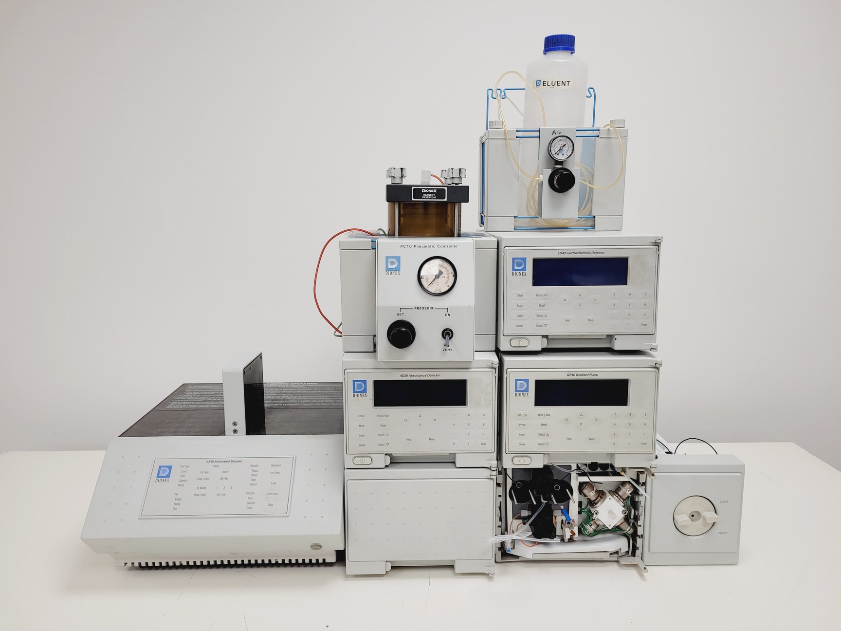 Image of Dionex Ion Chromatography System - AD20-1, GP40-1, ED40-1, LC10-2, AS40-1, UI20