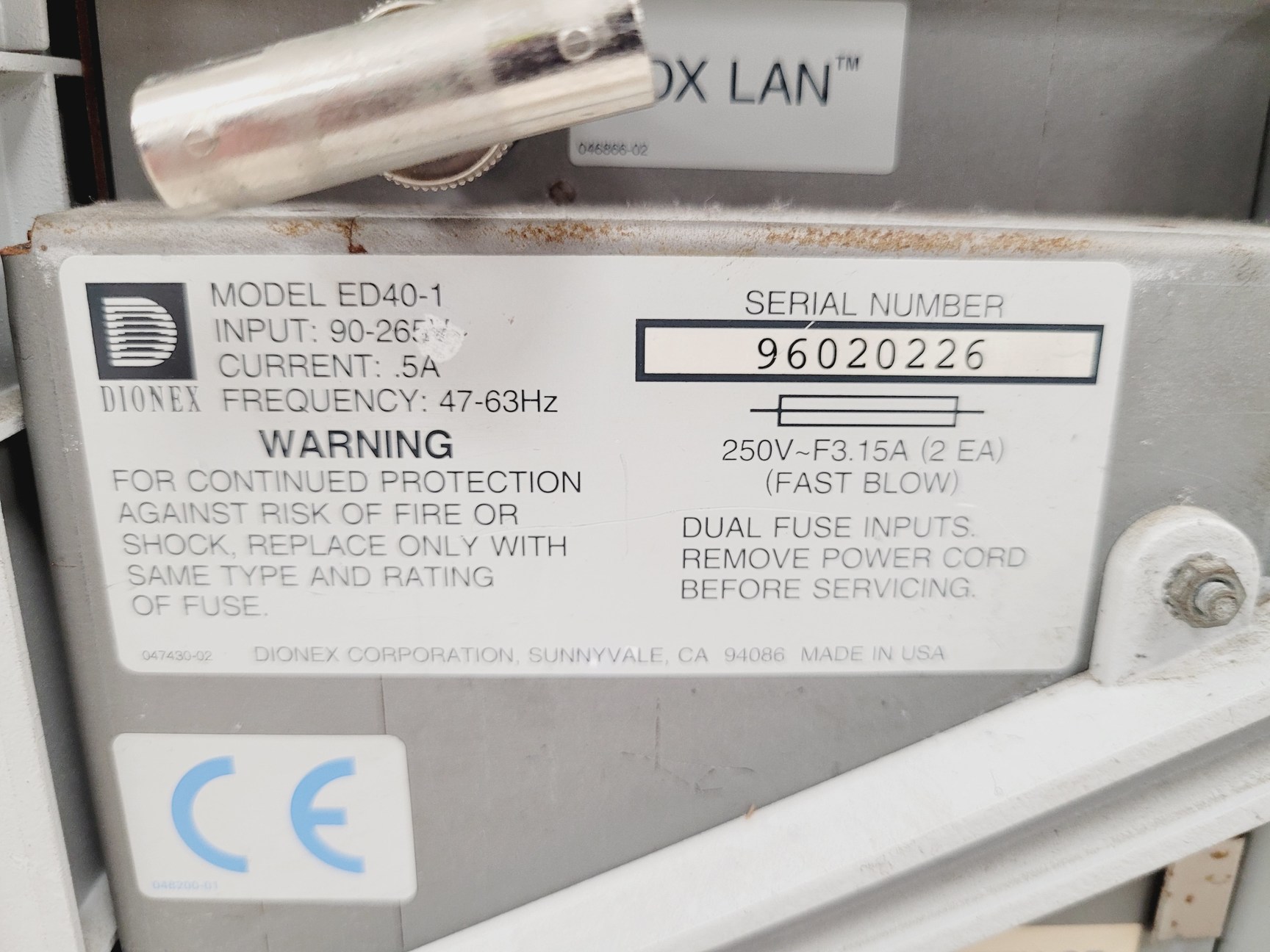 Image of Dionex Ion Chromatography System - AD20-1, GP40-1, ED40-1, LC10-2, AS40-1, UI20