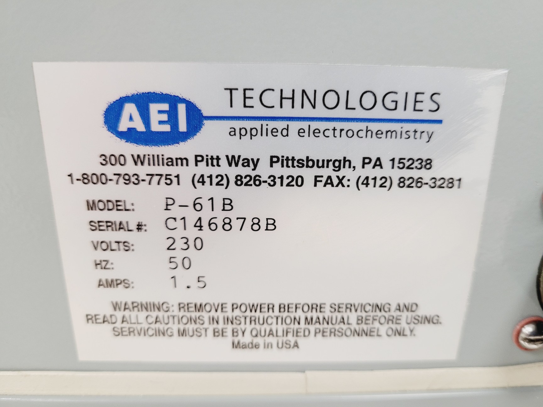 Image of AEI Technologies Carbon Dioxide Analyser & Sensor - CD-3A - P-61B Lab