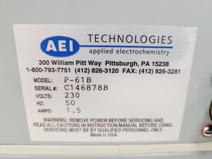 Thumbnail image of AEI Technologies Carbon Dioxide Analyser & Sensor - CD-3A - P-61B Lab