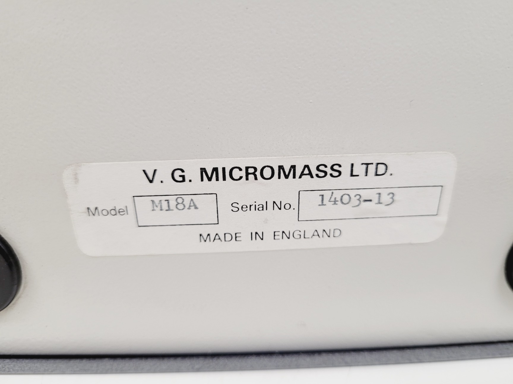 Image of VG Micromass Programmed Power Supply  Model - M18A w/  M426 Analogue Ratio Unit