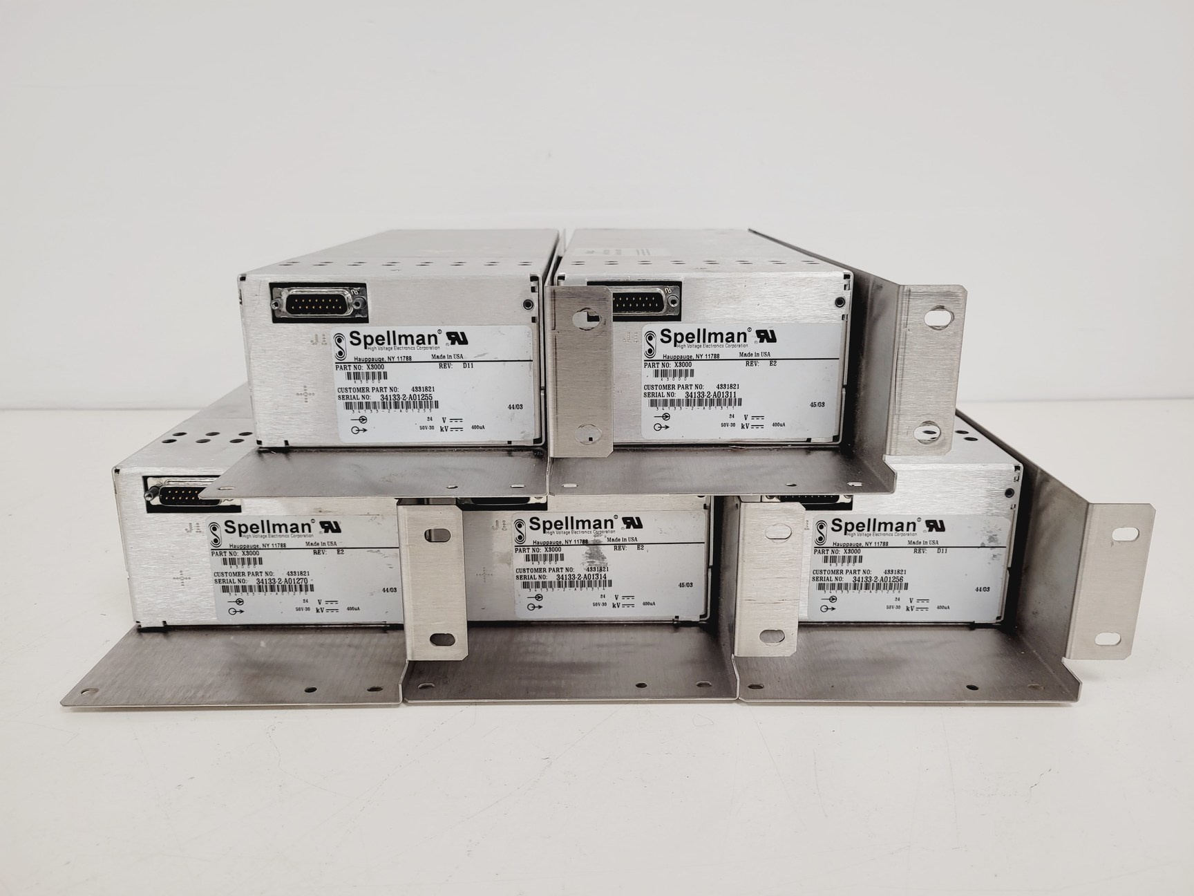 Image of 5 x Spellman High Voltage Power Supplies  Part no. X3000 