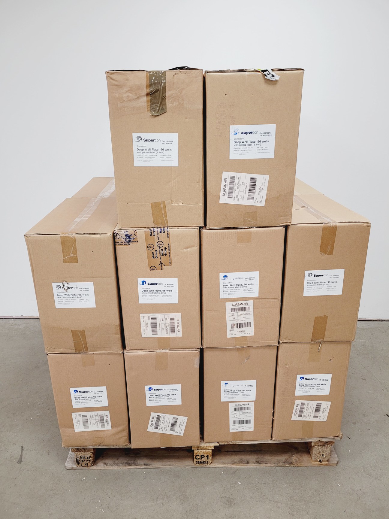 Image of 20 x Boxes of Supercon Disposable Deep Well Plates (96 Wells) SDP0096 Lab