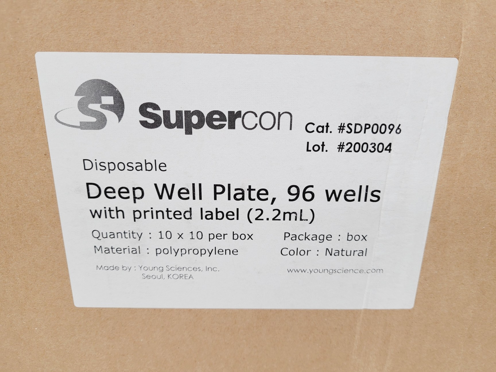 Image of 20 x Boxes of Supercon Disposable Deep Well Plates (96 Wells) SDP0096 Lab