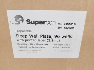 Thumbnail image of 20 x Boxes of Supercon Disposable Deep Well Plates (96 Wells) SDP0096 Lab