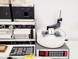 Thumbnail image of Pharmacia LKB FPLC System - P-500, FRAC-100, UV-1, LCC-500 & Accessories  Lab